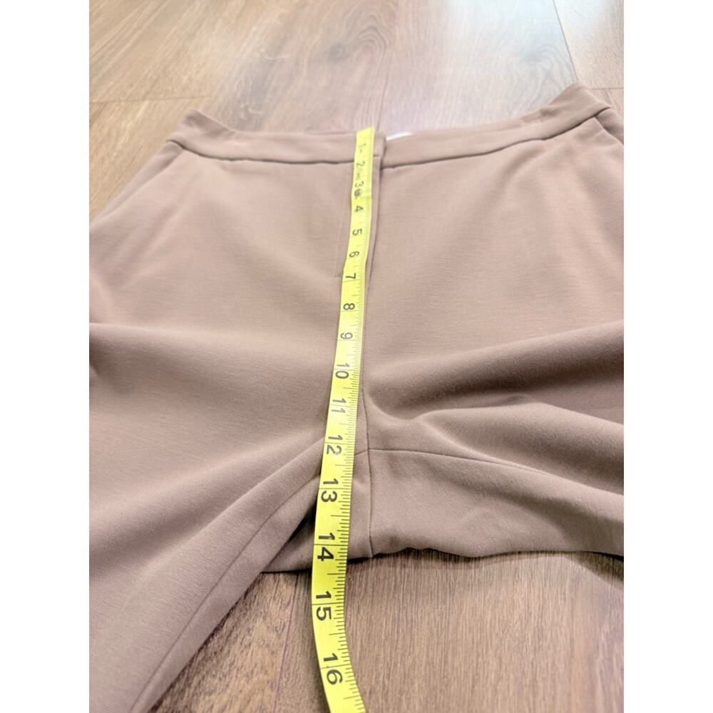 NWT MM LaFleur Pippa Pant Cropped Wide Leg Stretch Russet Tan Brown Size 12 - Picture 13 of 14